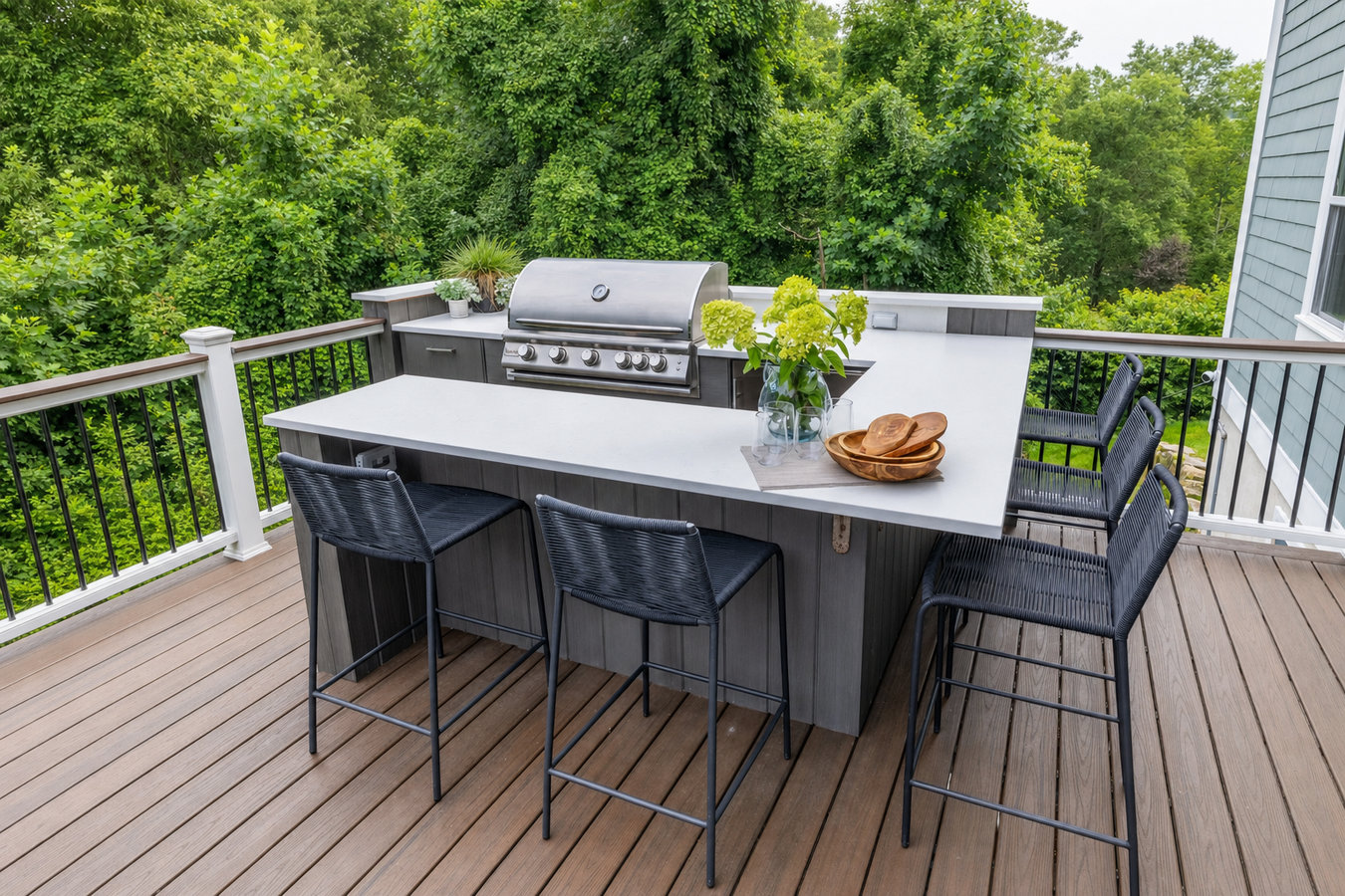 Outdoor kitchen decks